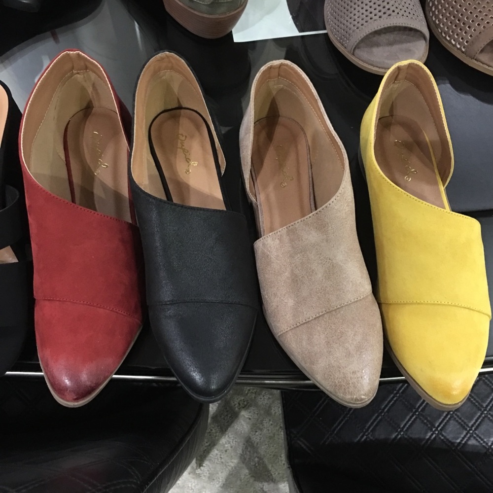 2 Left! Qupid Taupe Open Shank Bootie Flats - Picture 7 of 7